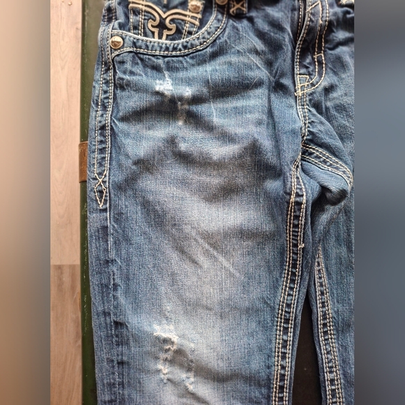 Rock Revival Bobber Relaxed Straight Jeans  Size 32 Mens - Picture 3 of 12